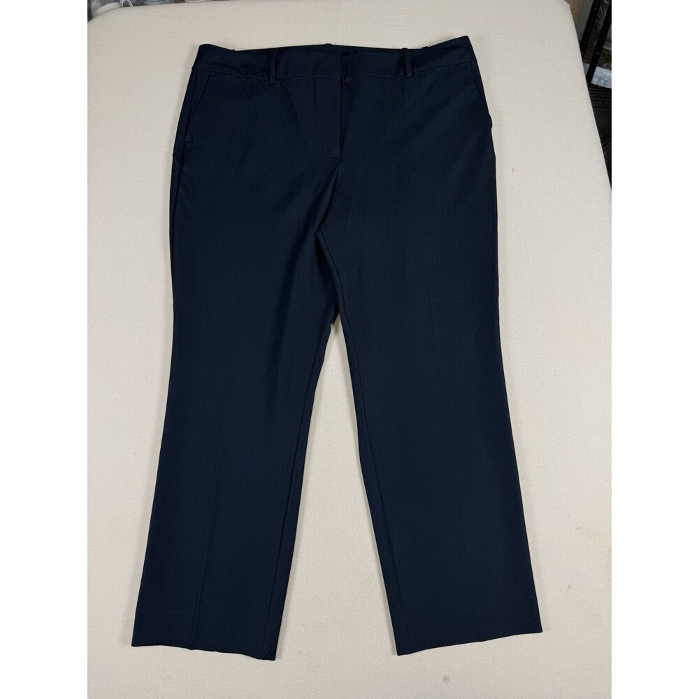 Ann Taylor Factory Dress Pants Womens 16 Navy Blue Straight Leg Career Workwear - Picture 13 of 13